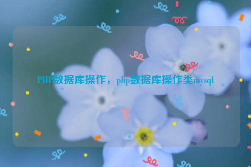 PHP数据库操作，php数据库操作类mysql