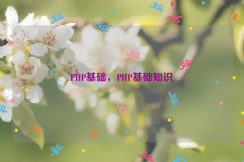 PHP基础，PHP基础知识